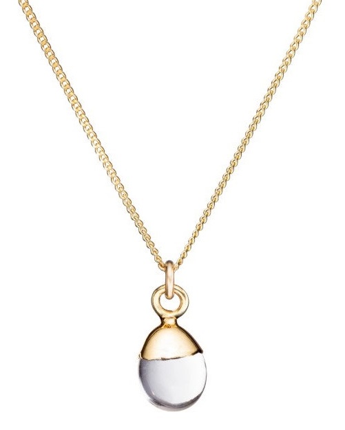 Decadorn -  Půvabný pozlacený náhrdelník s křemenem