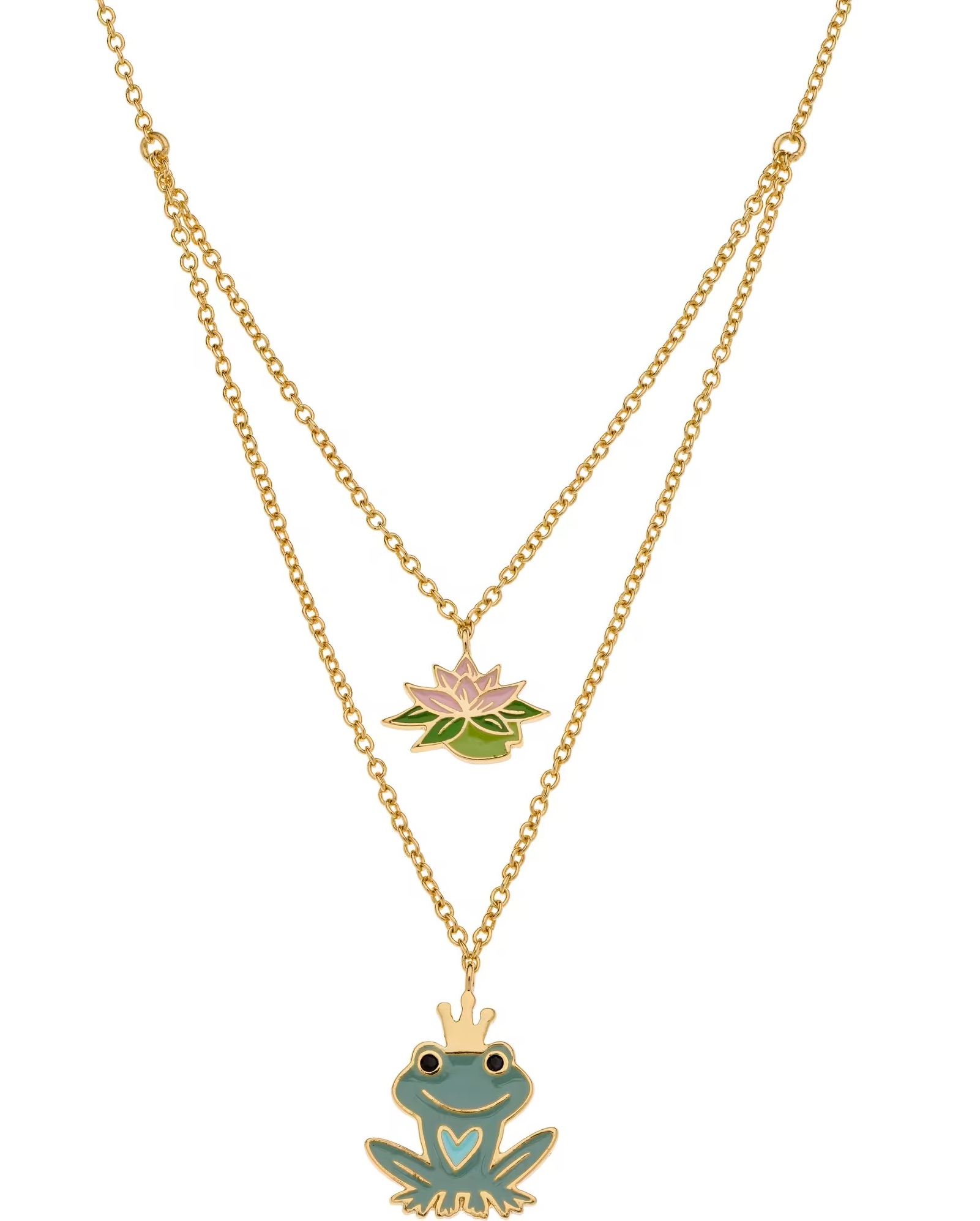 Disney -  Dvojitý pozlacený náhrdelník Žabí princ NS00047YZCL-157.CS