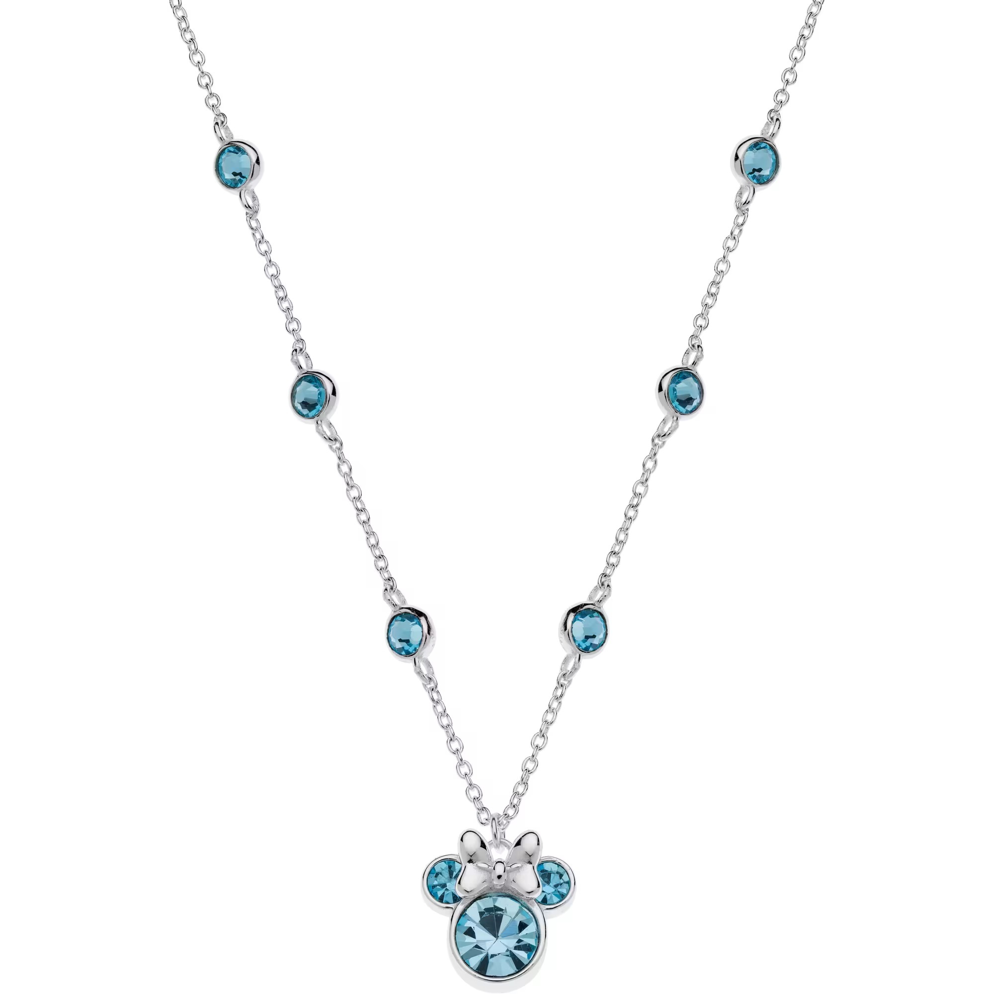Levně Disney Krásný stříbrný náhrdelník Minnie Mouse s krystaly NS00045SRQL-157.CS