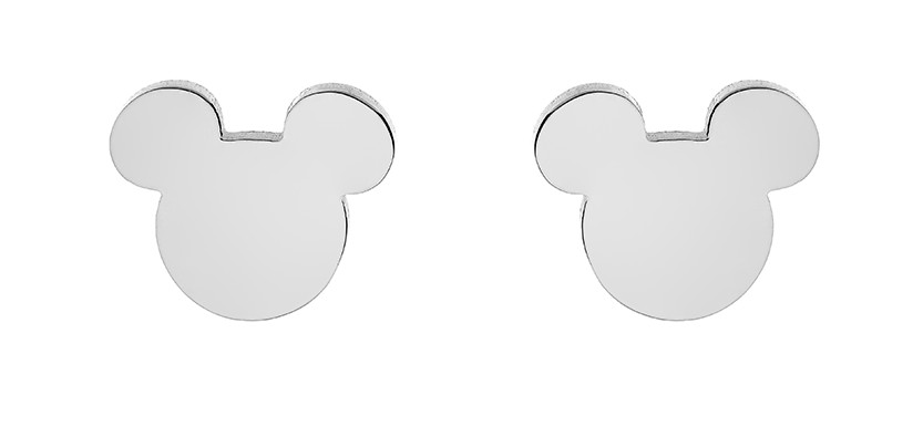 Levně Disney Minimalistické ocelové náušnice Mickey Mouse E600179L-B.CS