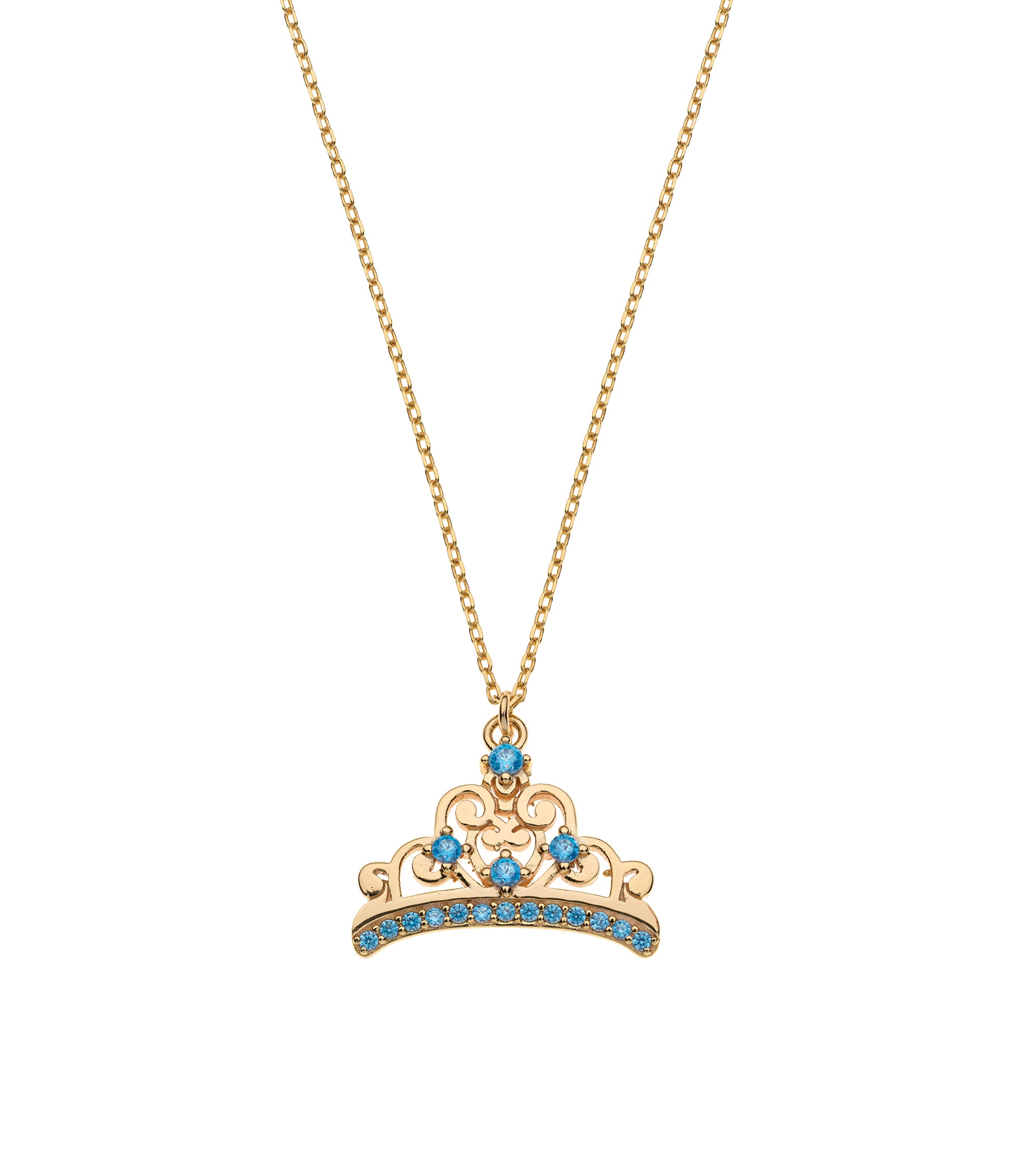 Levně Disney Půvabný pozlacený náhrdelník Princess NS00020YZBL-157.CS (řetízek, přívěsek)
