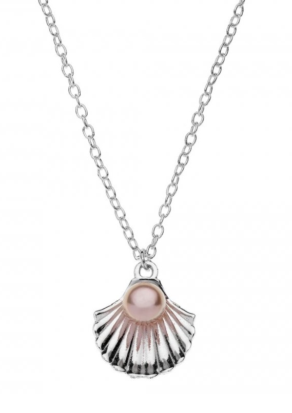 Disney Půvabný stříbrný náhrdelník Mušle s perlou CS00005SMPL-P.CS