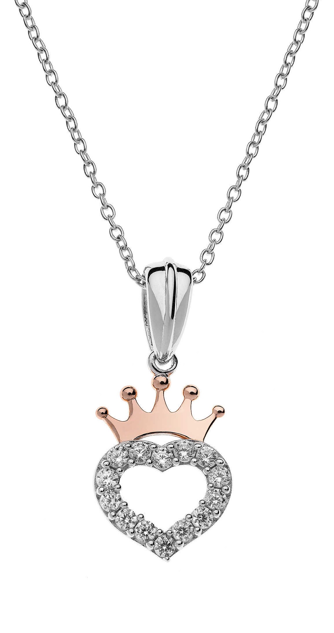 Levně Disney Půvabný stříbrný náhrdelník Princess N902753UZWL-18 (řetízek, přívěsek)