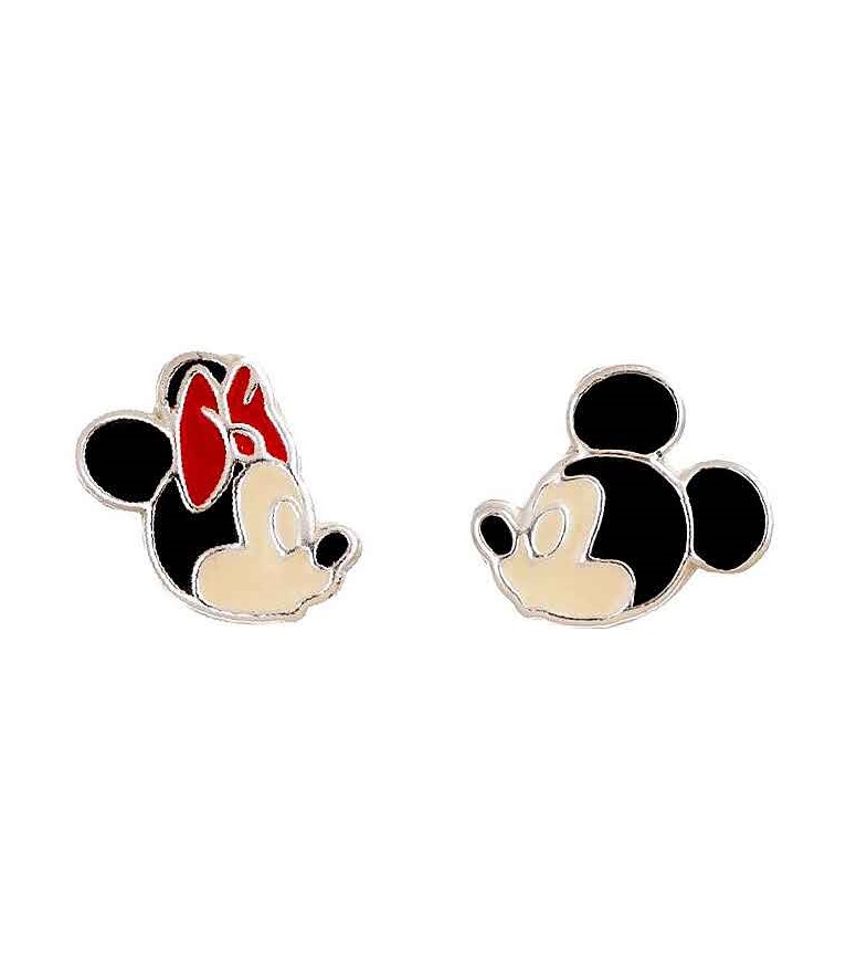 Levně Disney Stříbrné náušnice pecky Mickey and Minnie Mouse ES00087SL.CS