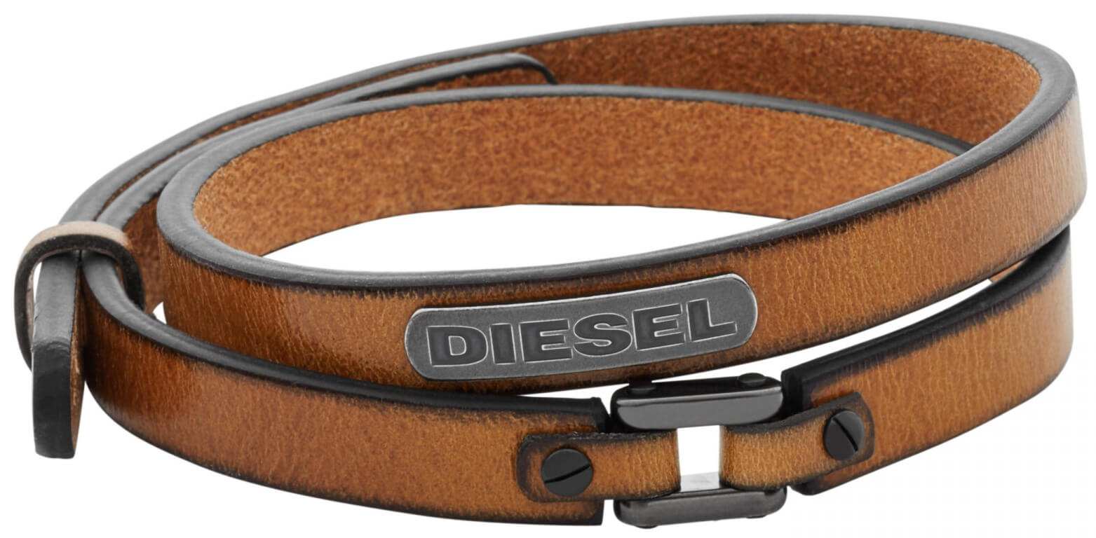 Diesel Dupla bőr karkötő DX0984040