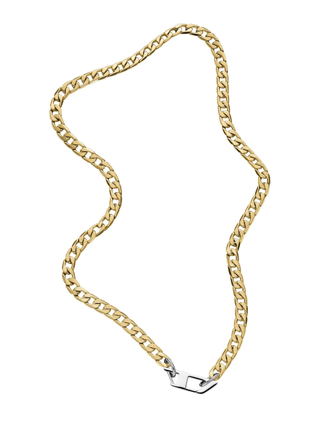 Diesel Nadčasový pozlacený bicolor náhrdelník DX1438931