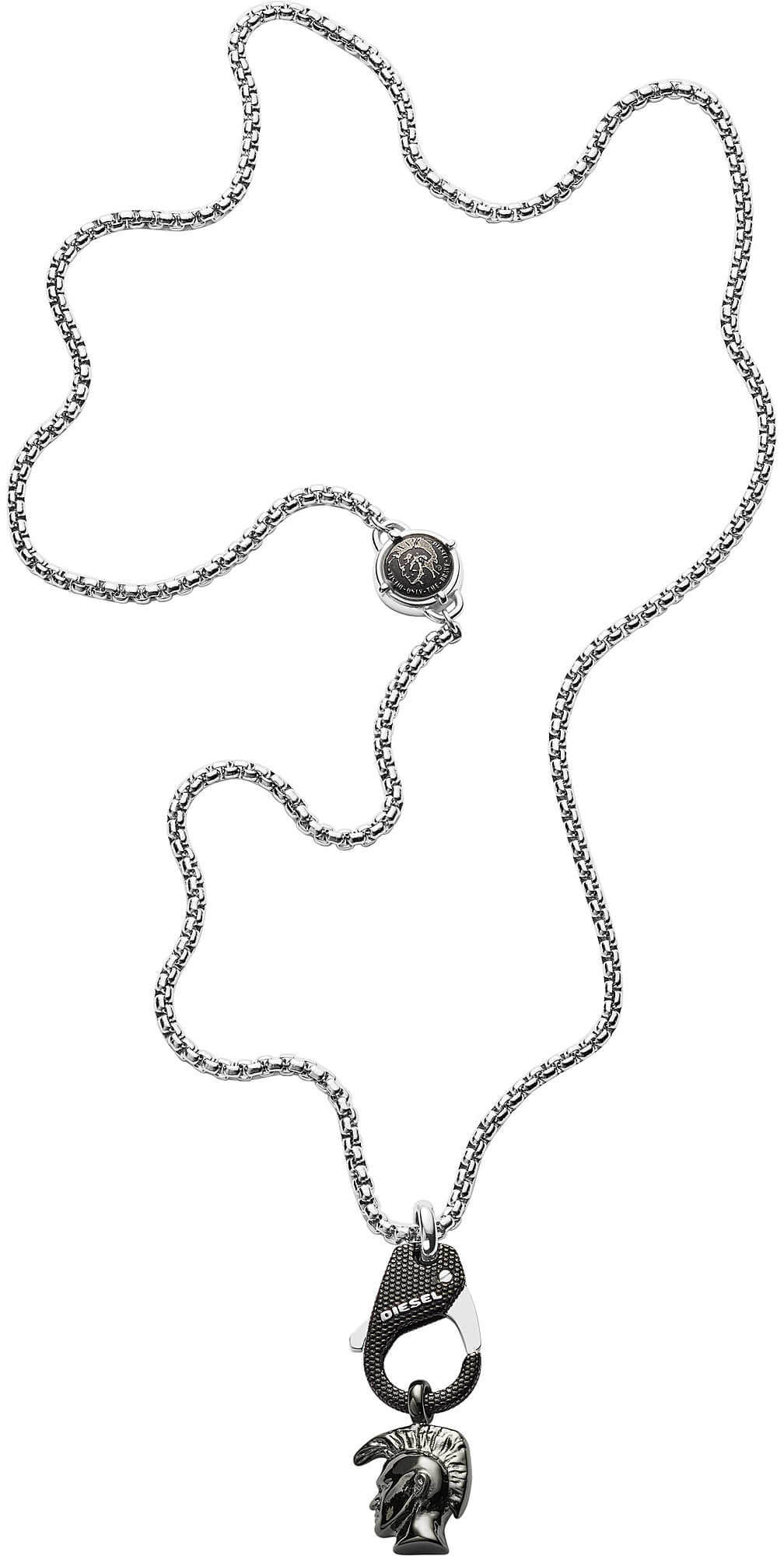 Diesel Stylový pánský náhrdelník s karabinou DX1148040