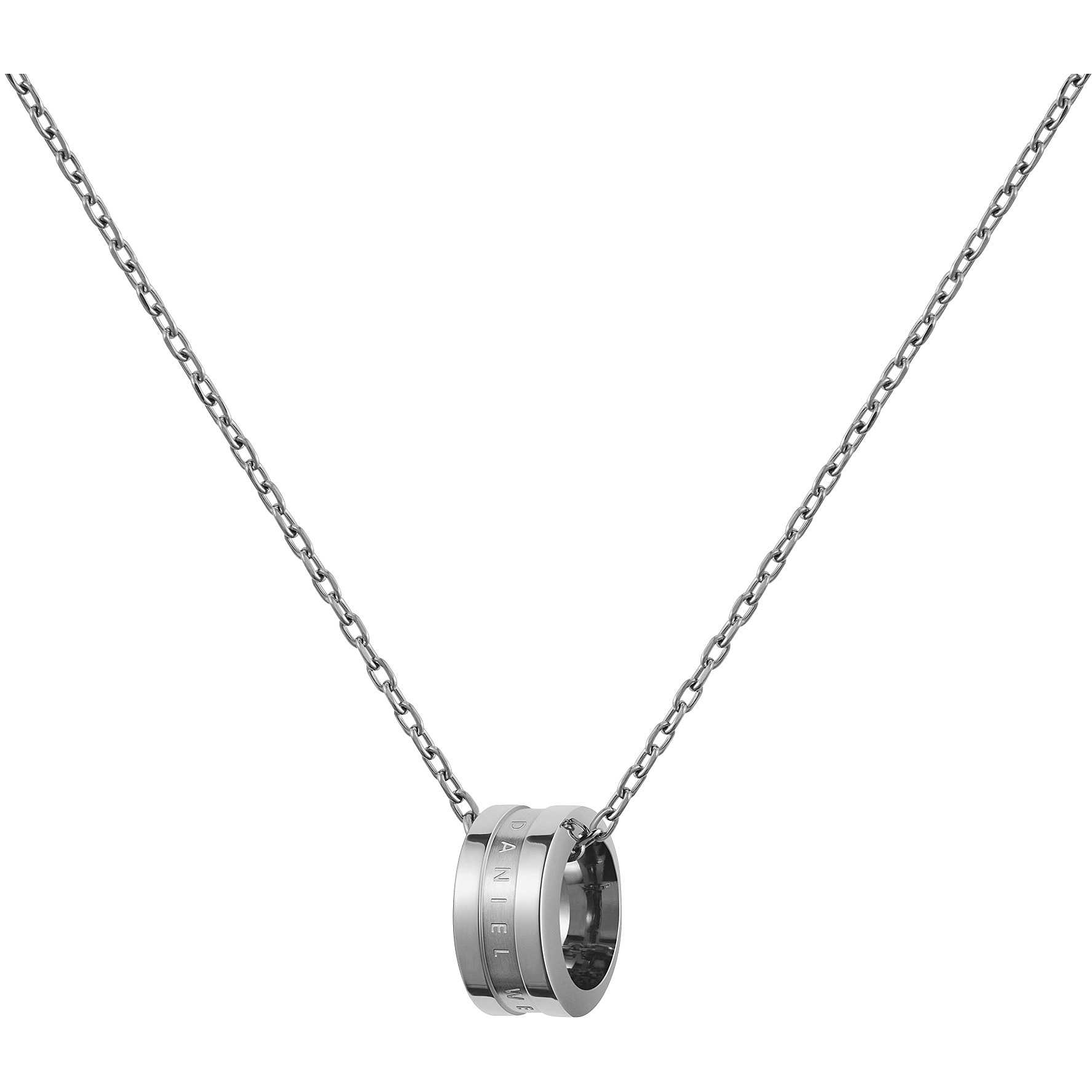 Daniel Wellington Fashion ocelový náhrdelník s kruhovým přívěskem Elan DW00400159