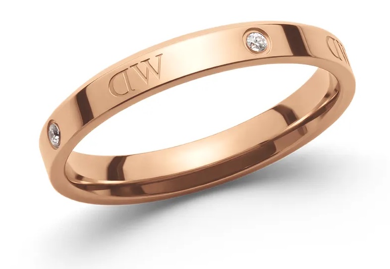 Daniel Wellington Originální bronzový prsten s krystaly Classic Lumine DW004002 52 mm