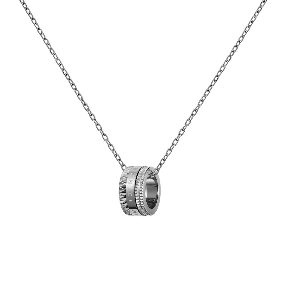 Daniel Wellington Štýlový oceľový náhrdelník s kruhovým príveskom Elevation DW00400195