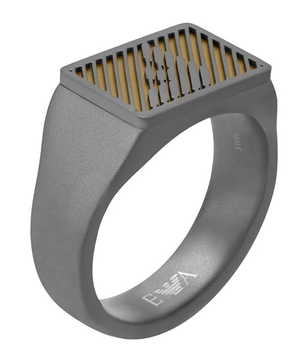 Emporio Armani Módny oceľový prsteň EGS3242060 64 mm