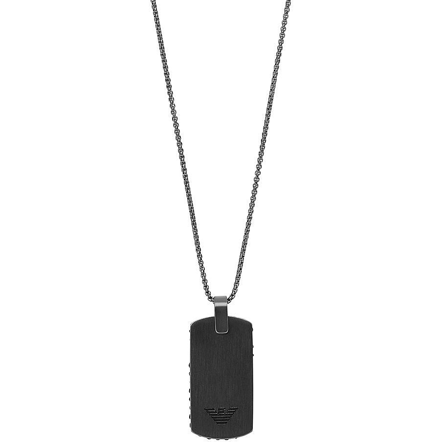 Emporio Armani Nadčasový ocelový náhrdelník Psí známka EGS2847060