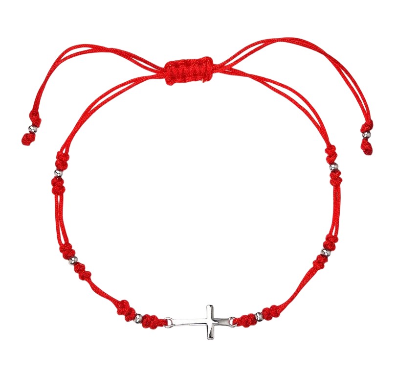 Evolution Group - Pavona Červený kabala náramek s křížkem 13023.3 red