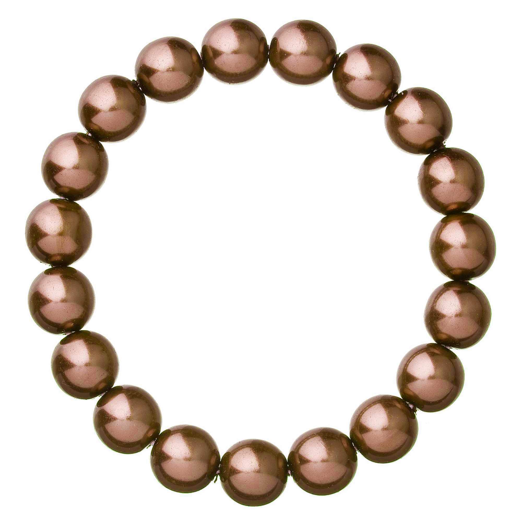 Evolution Group Elegantný perlový náramok 56010.3 brown