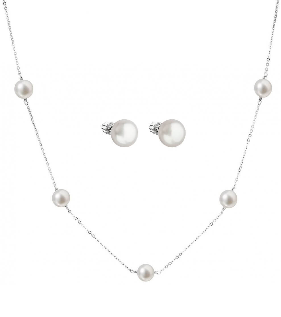 Levně Evolution Group Elegantní zvýhodněná souprava šperků Pavona 21004.1, 22015.1 (náhrdelník, náušnice)