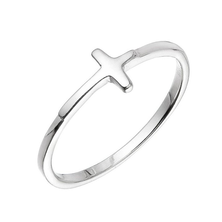 Evolution Group - Pavona Stylový stříbrný prsten Křížek 65001 54 mm