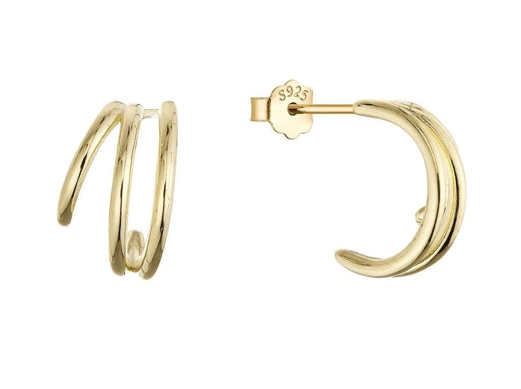 Evolution Group Pozlátené kruhové náušnice 61153