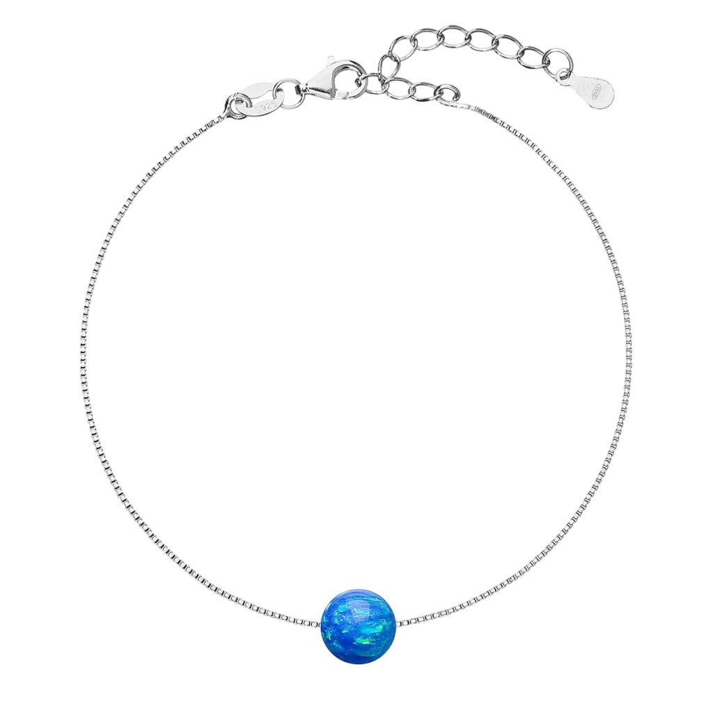 Evolution Group - Pavona Půvabný náramek s modrým syntetickým opálem 13019.3 blue
