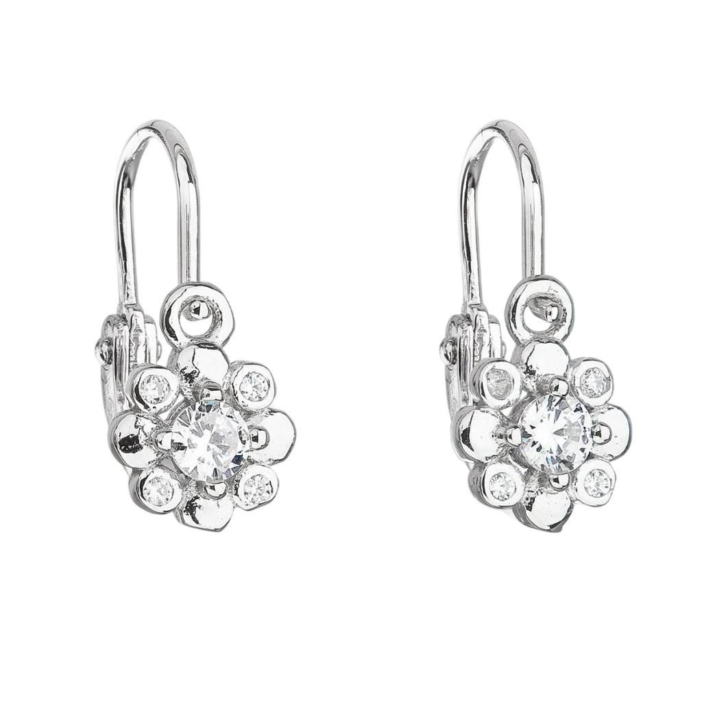 Evolution Group - Pavona Stříbrné dětské náušnice s čirými zirkony 11174.1