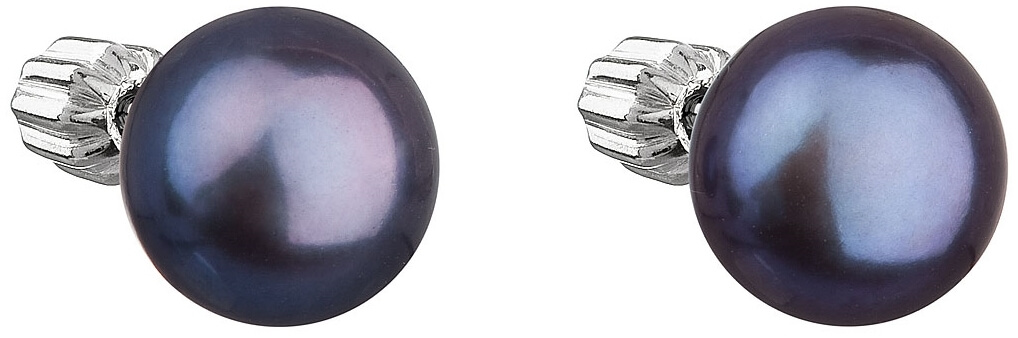Stříbrné náušnice s pravými perlami Pavona 21004.3 peacock