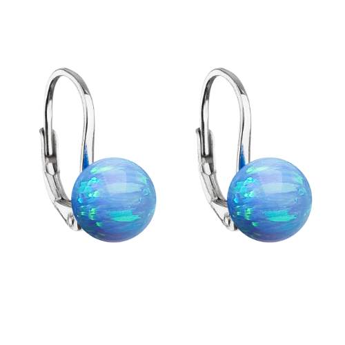 Evolution Group Orecchini in argento con opale sintetico blu JL0616