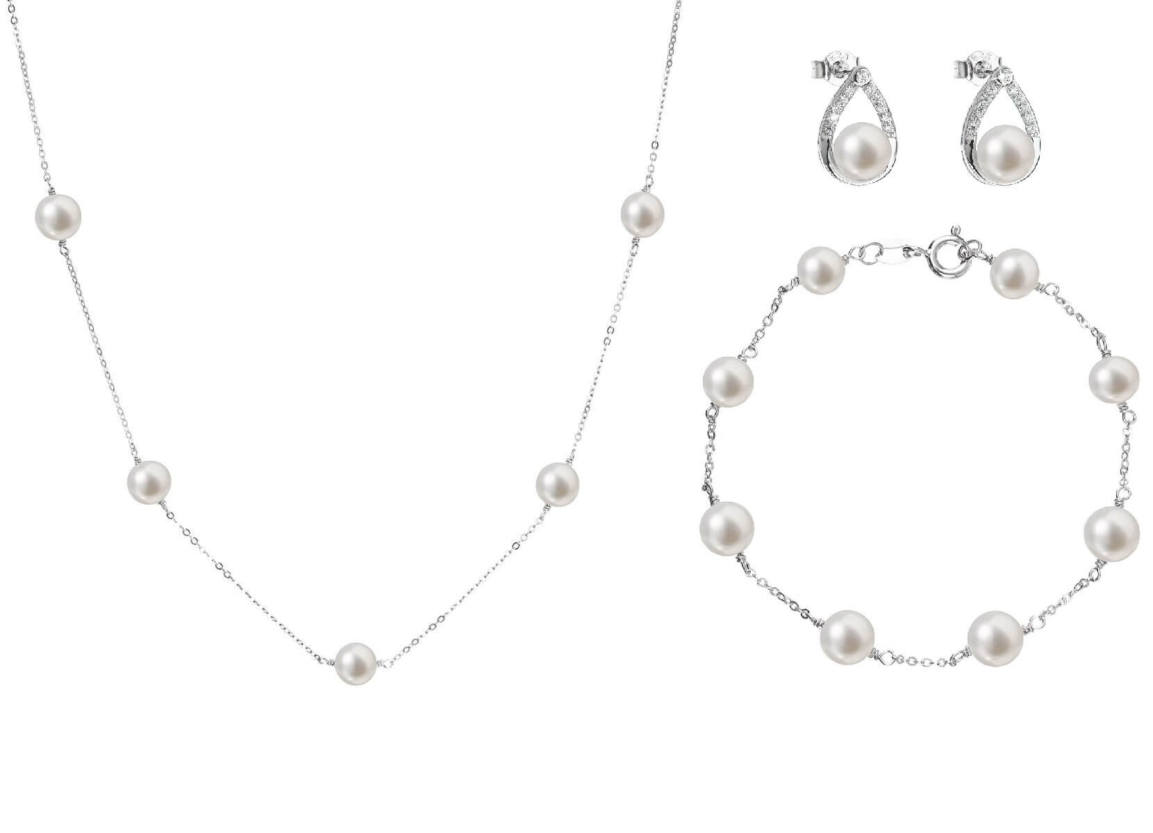 Evolution Group Zvýhodněná souprava stříbrných šperků Pavona 21033.1, 22015.1, 23008.1 (náhrdelník, 