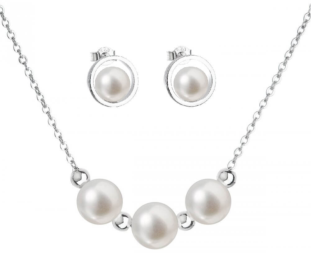 Levně Evolution Group Zvýhodněná souprava stříbrných šperků Pavona 22017.1, 21041.1 (náhrdelník, náušnice)