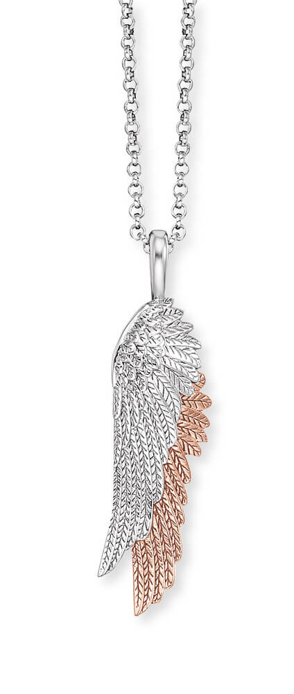 Engelsrufer -  Andělský stříbrný bicolor náhrdelník Wingduo ERN-WINGDUO-BIR (řetízek, přívěsek)