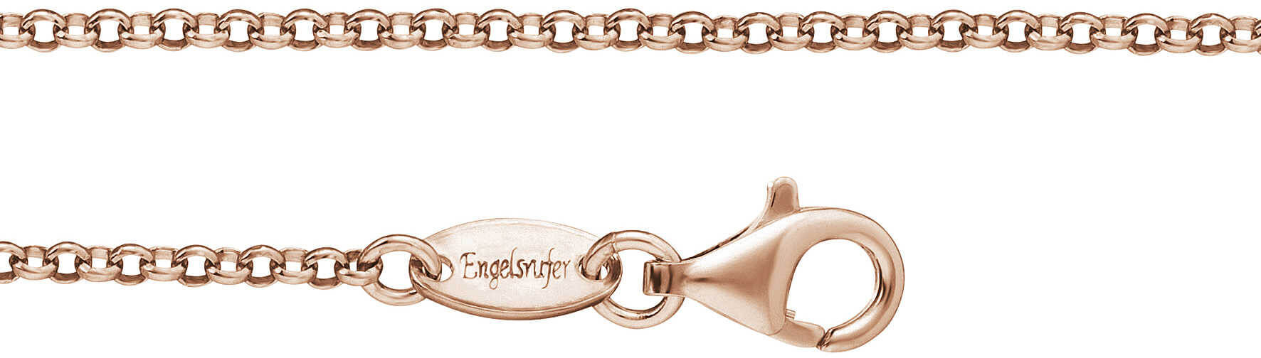 Engelsrufer Růžově zlacený stříbrný řetízek Rolo ERN-R 80 cm