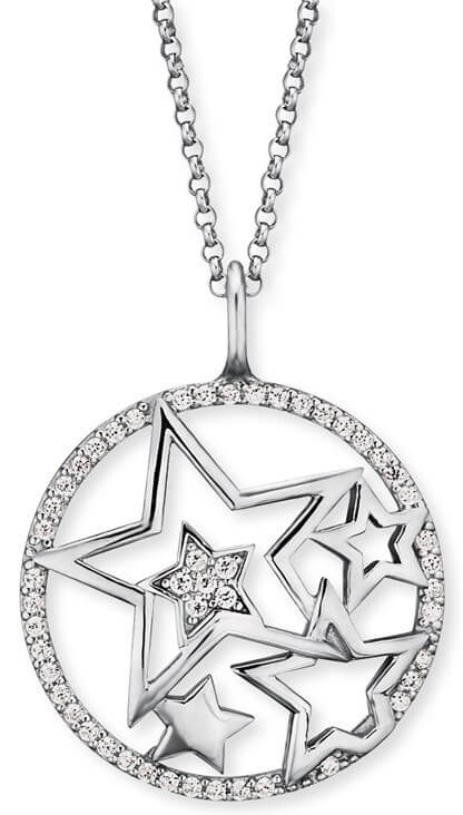 Engelsrufer -  Stříbrný náhrdelník Hvězdy se zirkony ERN-STARS-ZI