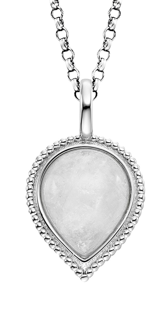 Engelsrufer -  Stříbrný náhrdelník s měsíčním kamenem Pure Drop ERN-PUREDROP-MO (řetízek, přívěsek)