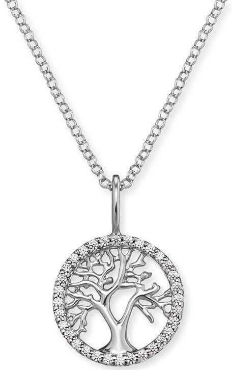 Engelsrufer Stříbrný náhrdelník Strom života se zirkony ERN-LILTREE-ZI