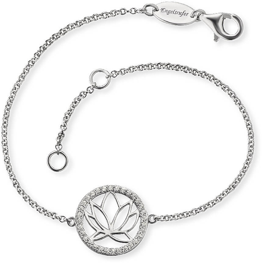 Engelsrufer Stříbrný náramek s lotosovým květem ERB-LOTUS-ZI