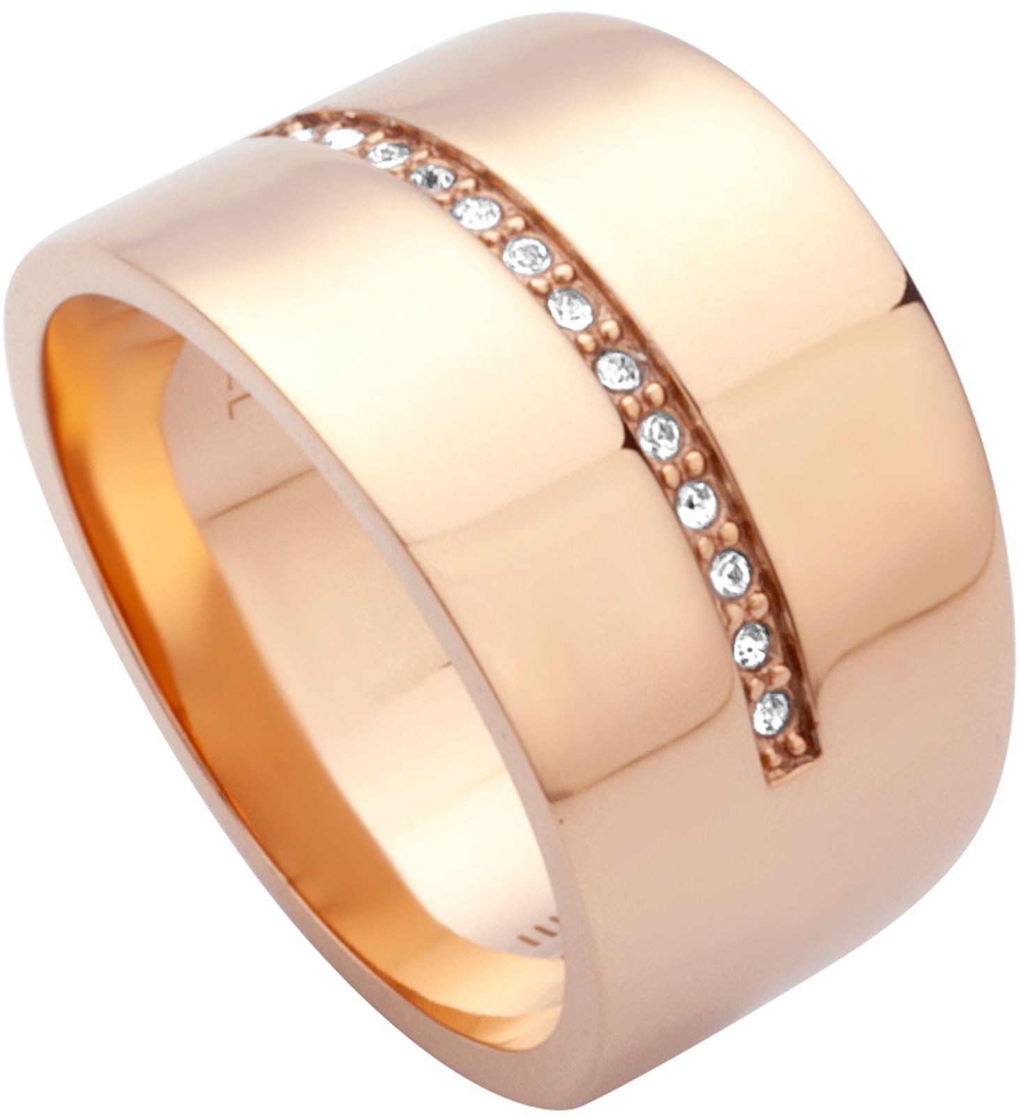 Esprit Stylový bronzový prsten se zirkony ESRG0100221 53 mm