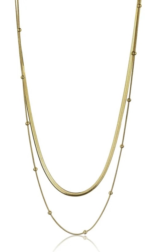 Emily Westwood Dvojitý pozlacený náhrdelník Adelyn EWN23094G