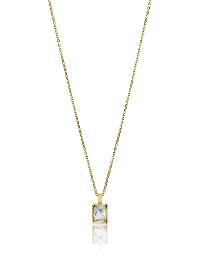 Emily Westwood -  Elegantní pozlacený náhrdelník se zirkonem Angela EWN23081G