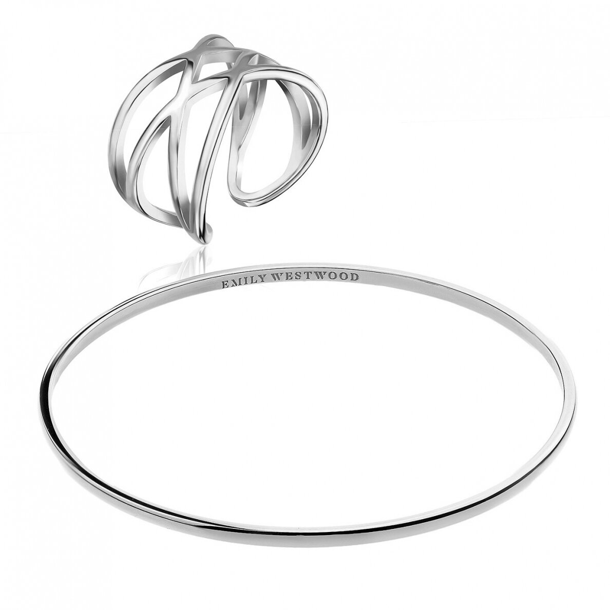 Emily Westwood Fashion sada ocelových šperků WS101S (prsten, náramek)
