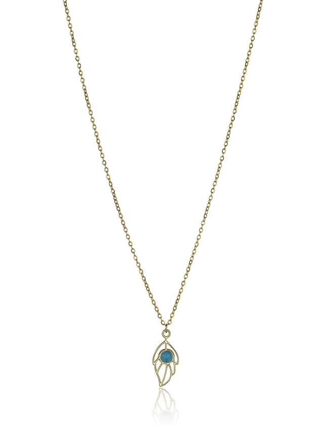 Levně Emily Westwood Něžný pozlacený náhrdelník s tyrkysem Juniper EWN23028G