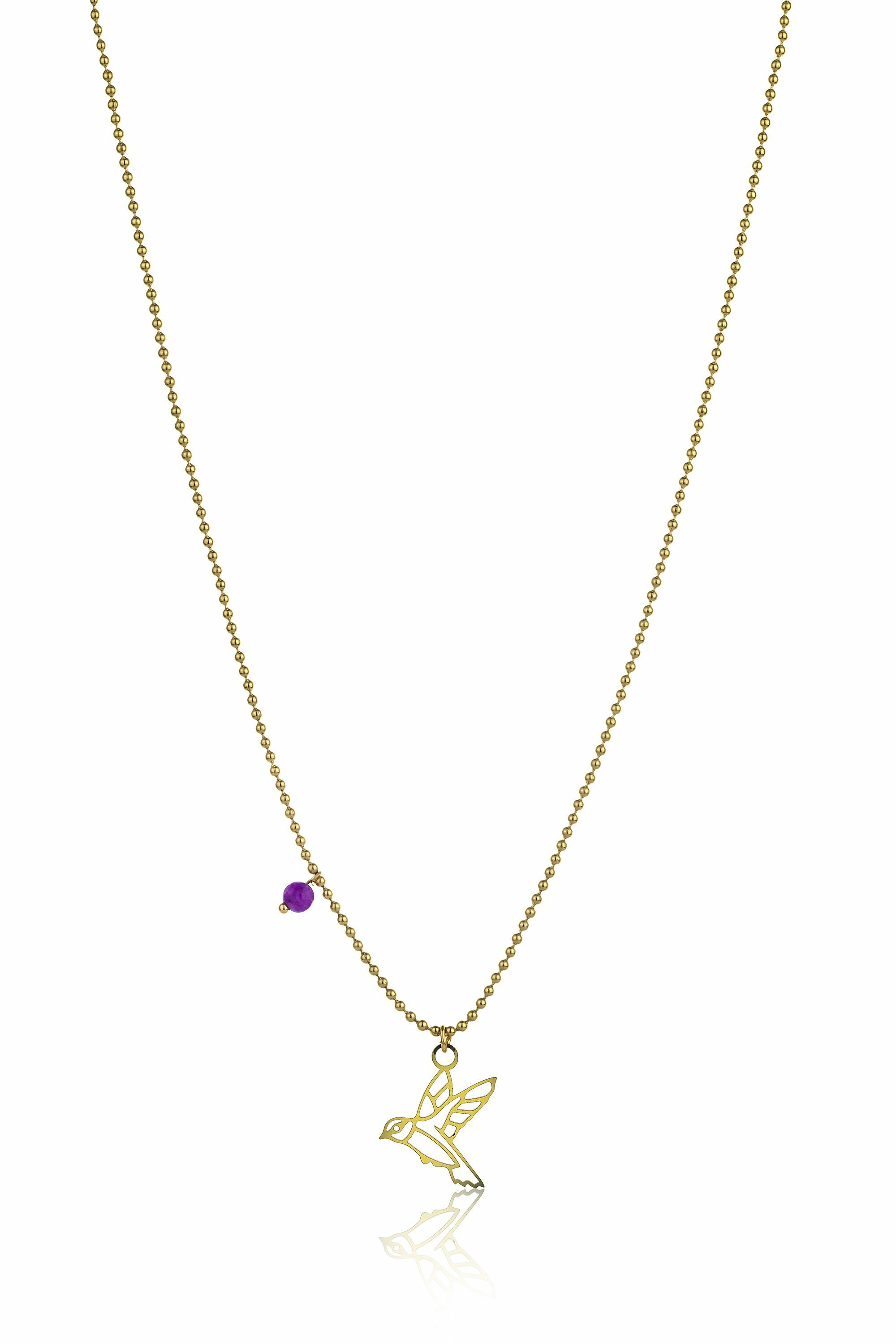 Emily Westwood Originální pozlacený náhrdelník s holubicí EWN23042G