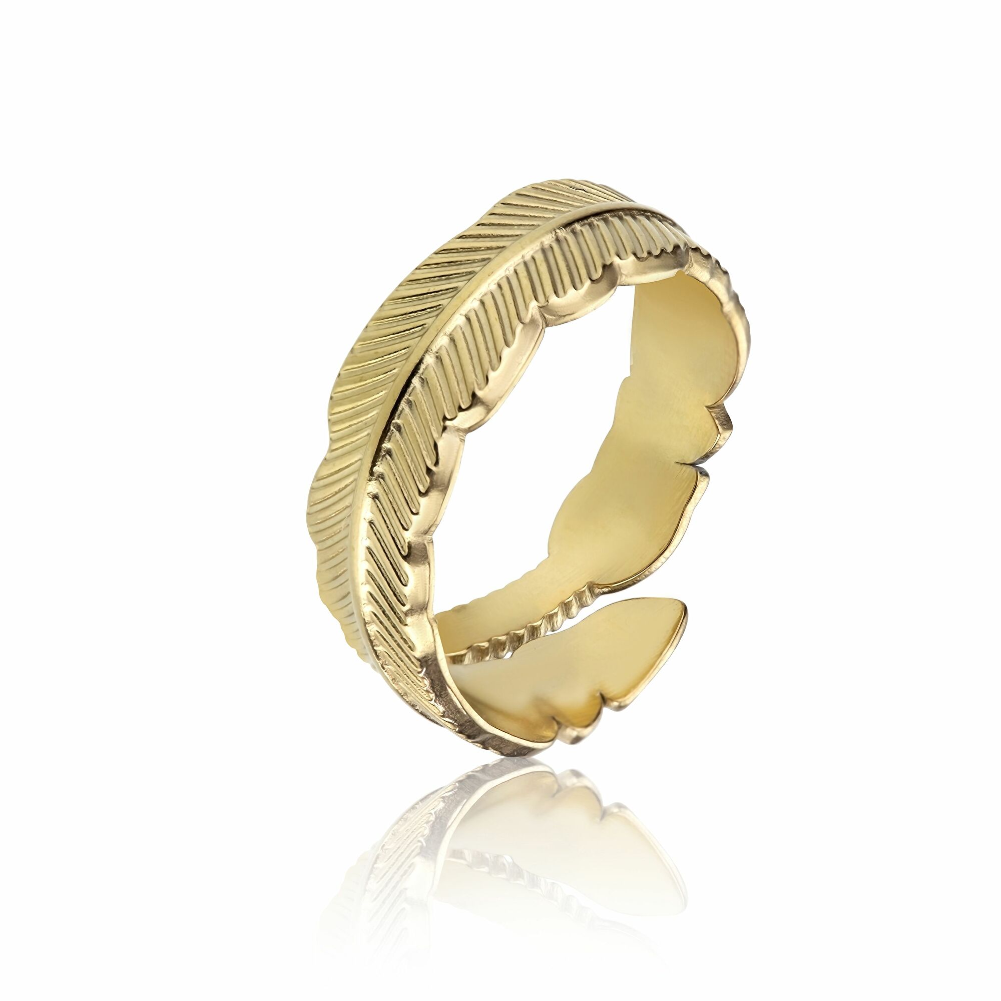 Levně Emily Westwood Stylový pozlacený prsten EWR23028G