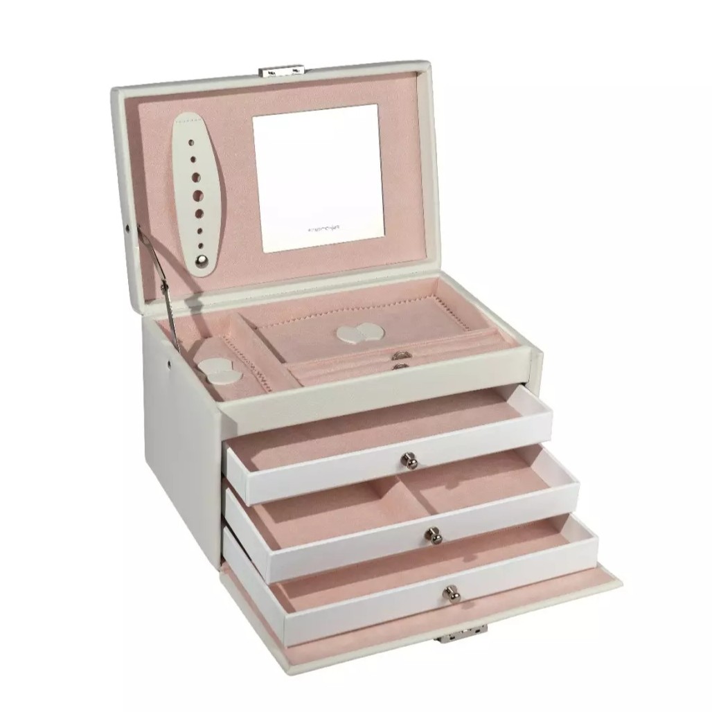 Friedrich Lederwaren Luxusná smotanová šperkovnica Classico Rosé 23238-10