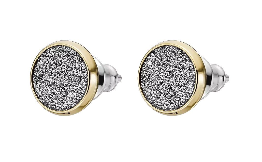 Fossil Blyštivé pozlacené náušnice pecky Hazel JOF01039710