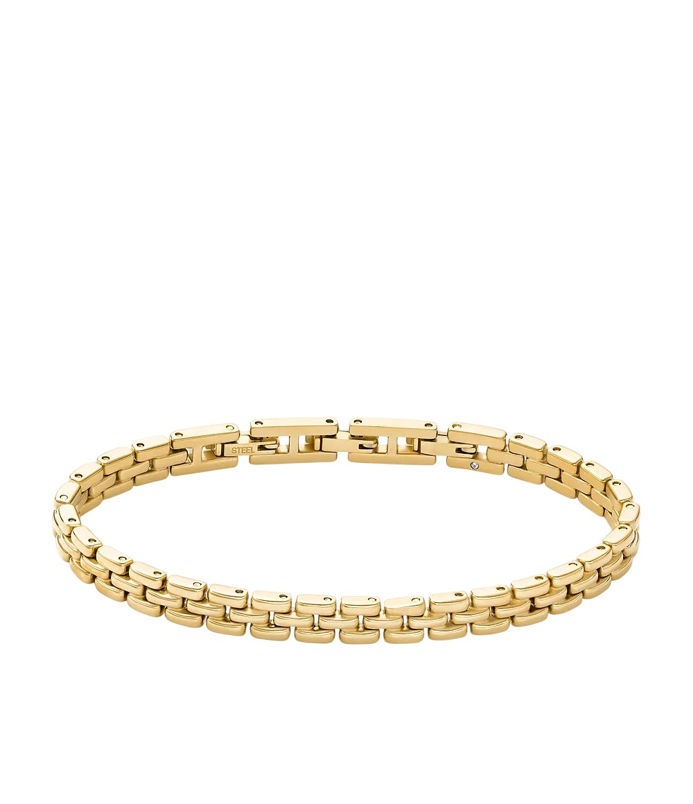 Fossil Štýlový pozlátený náramok z ocele JF04901710