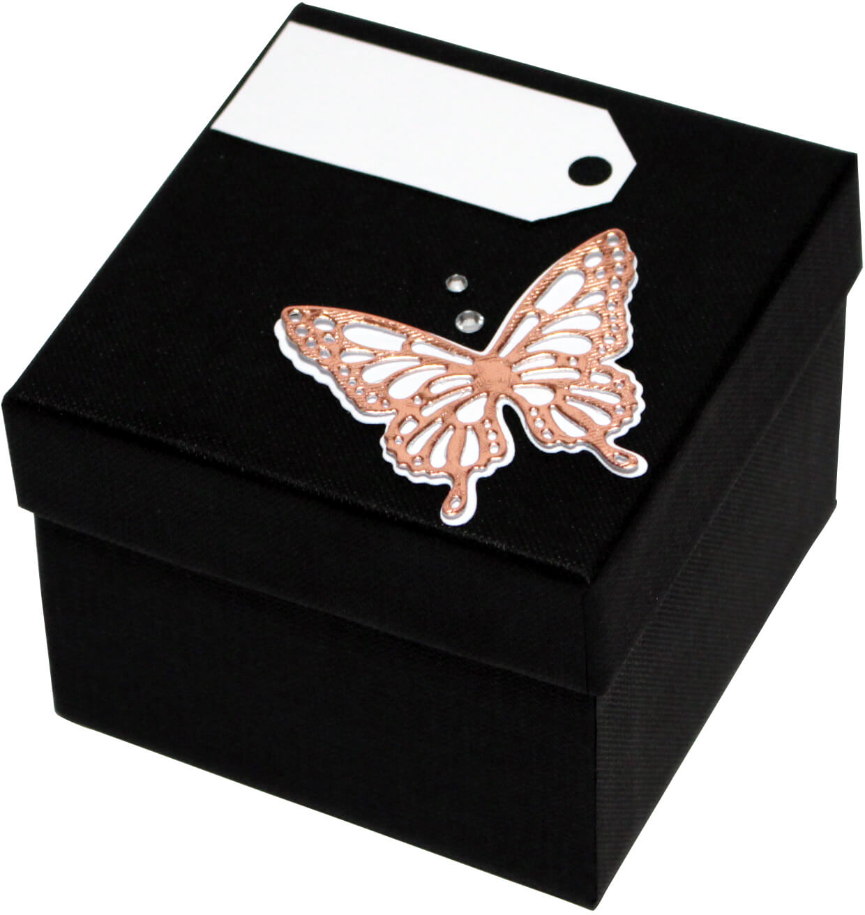 Giftisimo Luxusní dárková krabička s bronzovým motýlkem