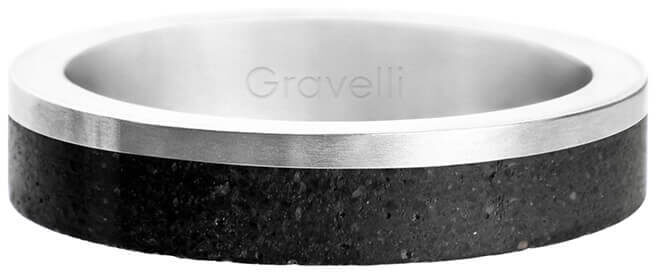 Gravelli Betónový prsteň Edge Slim oceľová / antracitová GJRUSSA0021 53 mm