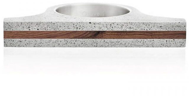 Gravelli Extravagantné betónový prsteň Omega Wood GJRUWOG006 60 mm