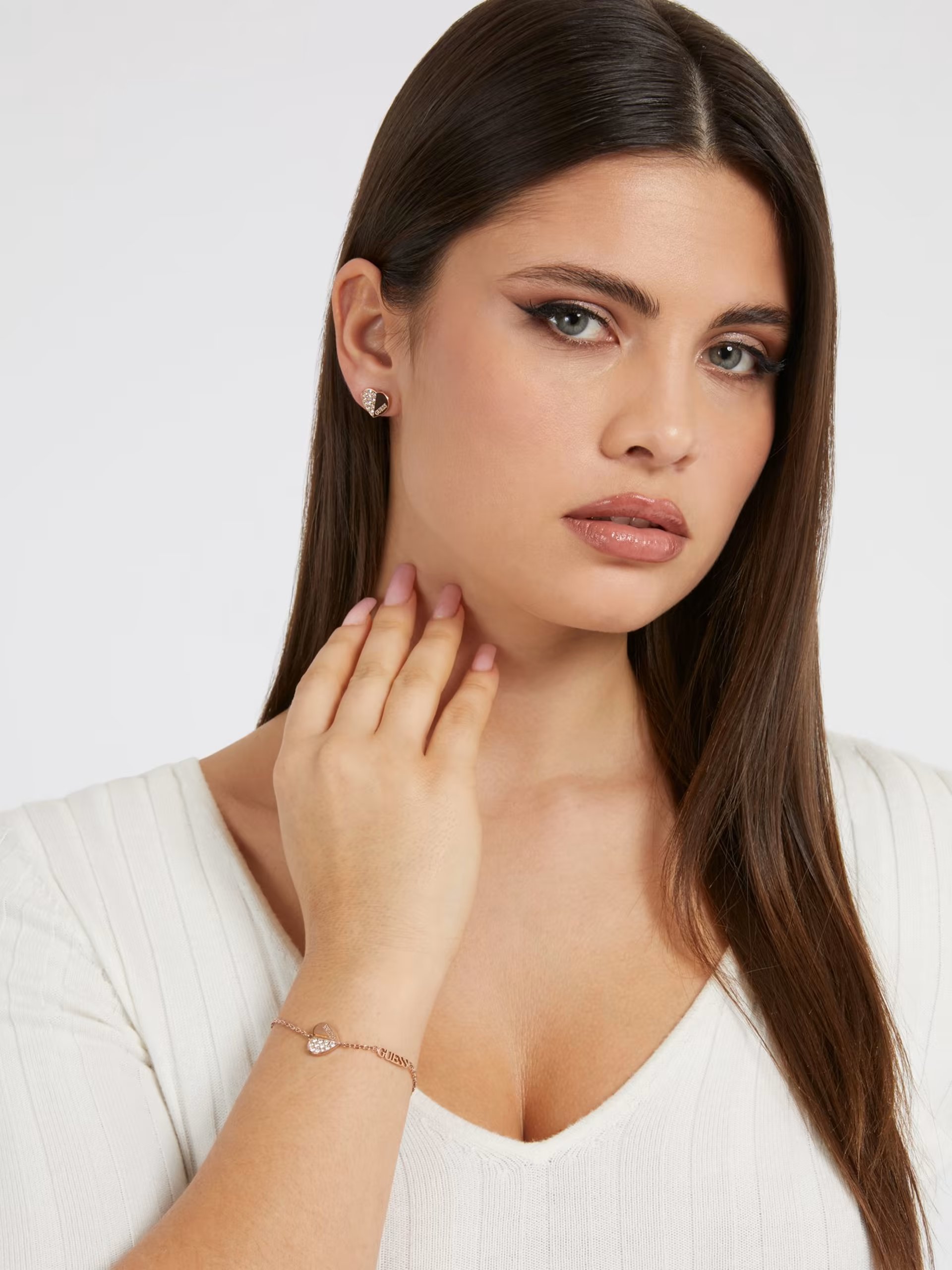 Půvabný bronzový set šperků Lovely Guess JUBS03187JWRGS (náušnice ...