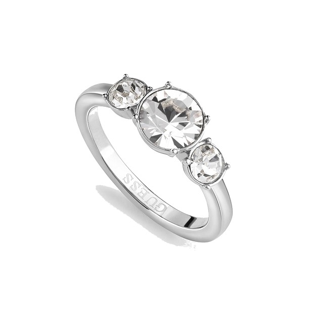 Guess Elegantní ocelový prsten se zirkony JUBR03178JWRH 52 mm