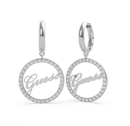 Guess Luxusní ocelové náušnice kruhy All Around You UBE20143