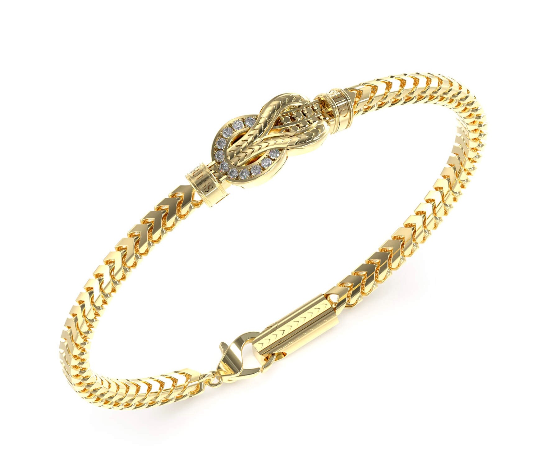 Guess Luxusný pozlátený náramok Sailor Knot JUMB05028JWYG 19 cm